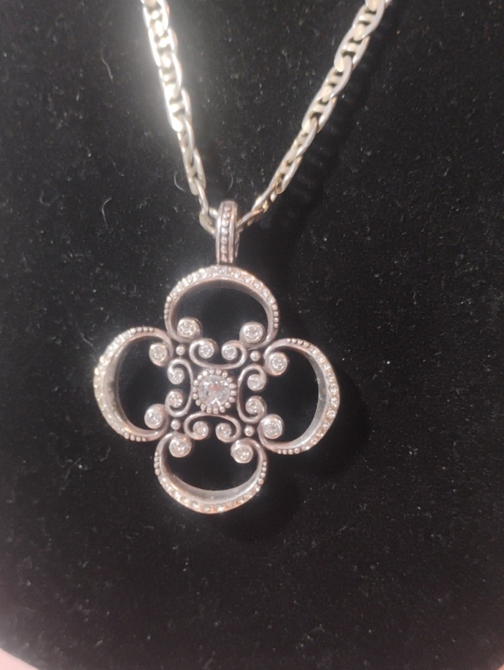 Brighton "Toledo" Pendant On Unbranded Chain Paired With Cute TwistedRope Bangle